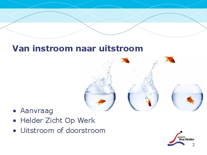 Van instroom naar uitstroom • Aanvraag • Helder Zicht Op Werk • Uitstroom of