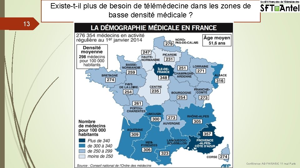 Existe-t-il plus de besoin de télémédecine dans les zones de basse densité médicale ?