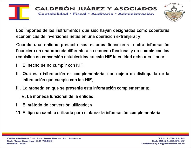 Los importes de los instrumentos que sido hayan designados como coberturas económicas de inversiones