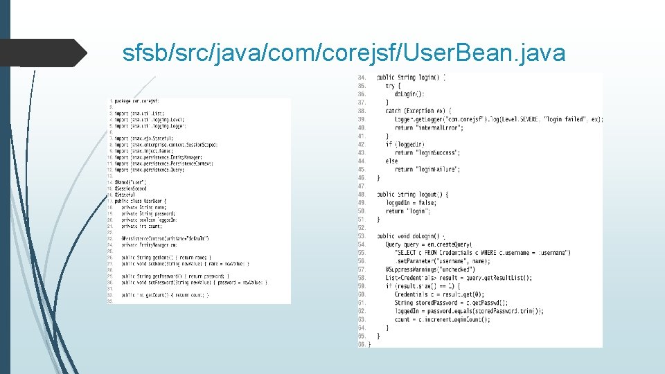 sfsb/src/java/com/corejsf/User. Bean. java 