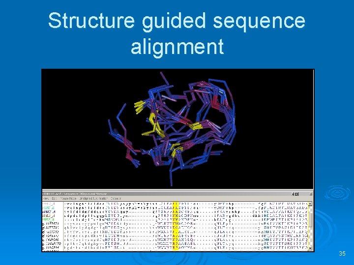 Structure guided sequence alignment 35 