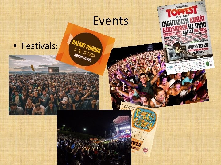 Events • Festivals: 