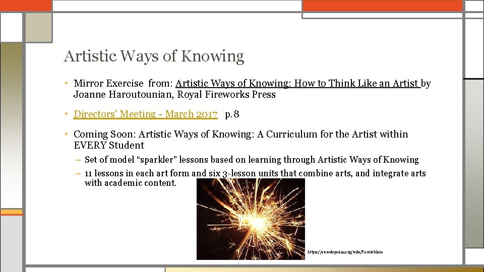 Artistic Ways of Knowing • Mirror Exercise from: Artistic Ways of Knowing: How to