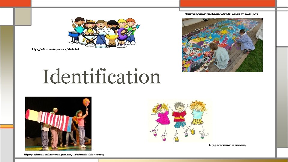 https: //commons. wikimedia. org/wiki/File: Painting_by_children. jpg https: //hallstars. wikispaces. com/Wish+List Identification http: //mrmrscase. wikispaces.