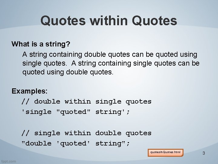 quoted string