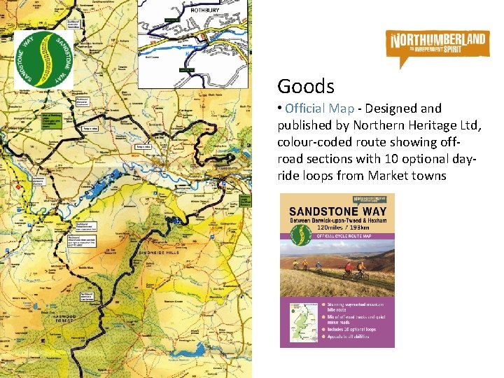 Goods • Official Map - Designed and published by Northern Heritage Ltd, colour-coded route Goods • Official Map - Designed and published by Northern Heritage Ltd, colour-coded route