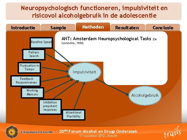 Neuropsychologisch functioneren, impulsiviteit en risicovol alcoholgebruik in de adolescentie Introductie Methoden Methods Sample Baseline