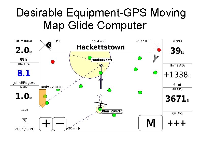 Desirable Equipment-GPS Moving Map Glide Computer 