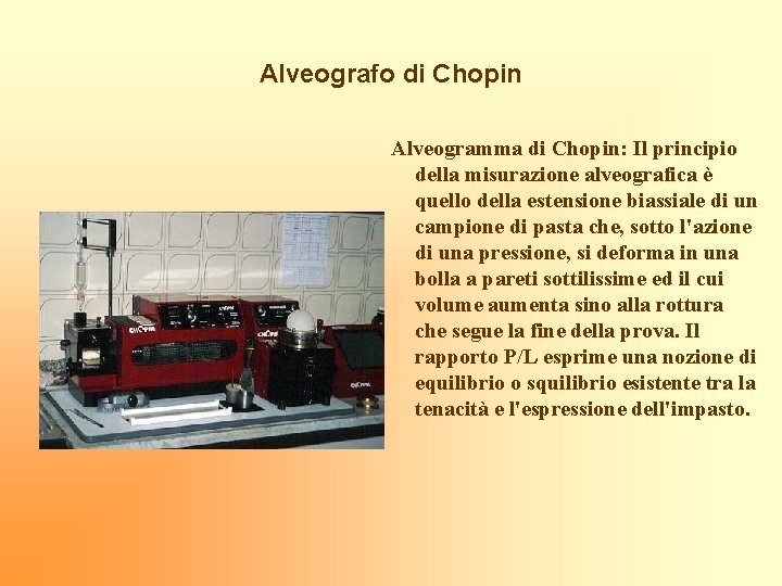Alveografo di Chopin Alveogramma di Chopin: Il principio della misurazione alveografica è quello della