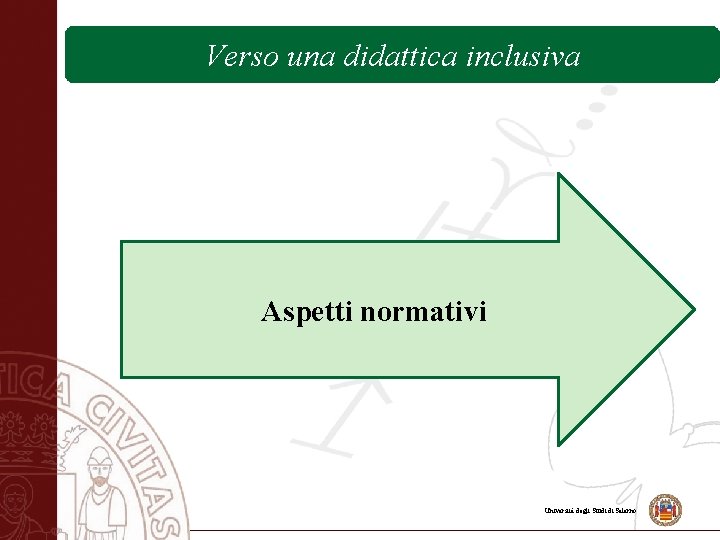 Verso una didattica inclusiva Aspetti normativi Università degli Studi di Salerno 