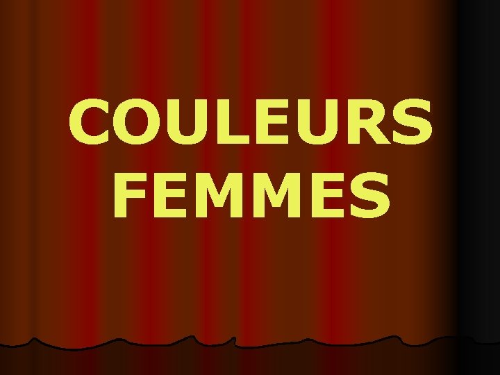 COULEURS FEMMES 