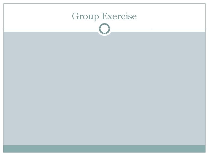 Group Exercise Group Exercise