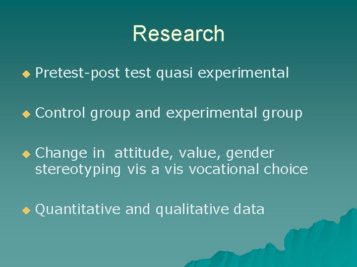 Research u Pretest-post test quasi experimental u Control group and experimental group u u Research u Pretest-post test quasi experimental u Control group and experimental group u u