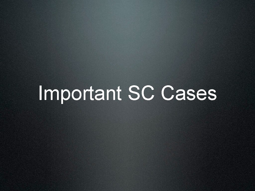 Important SC Cases 