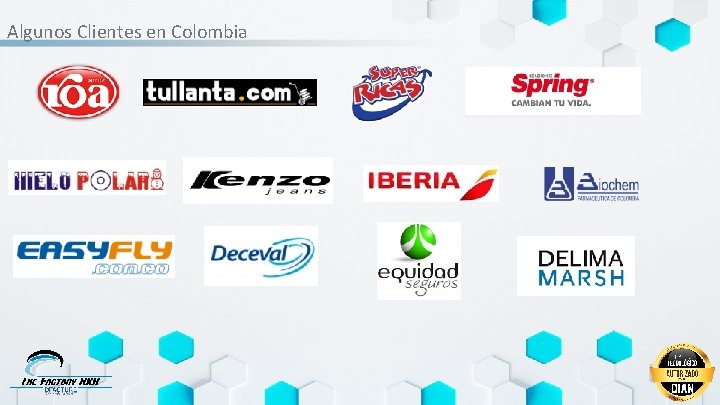 Algunos Clientes en Colombia 