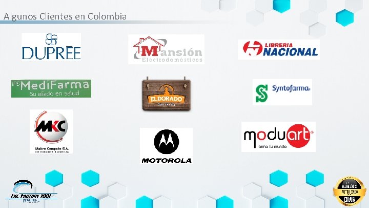 Algunos Clientes en Colombia 