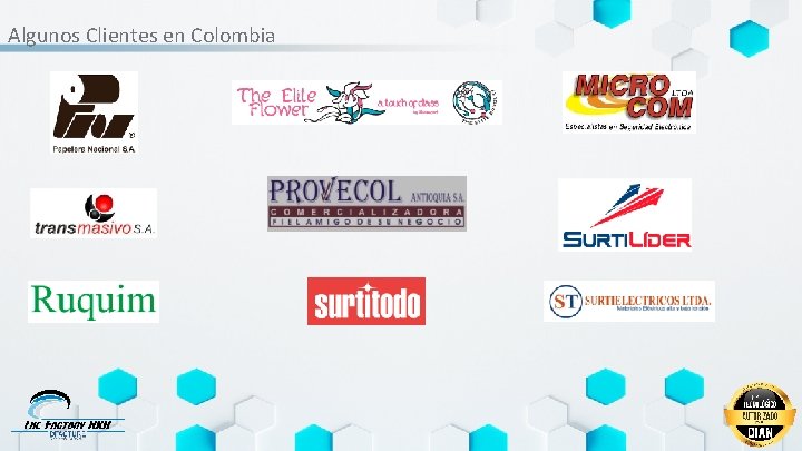 Algunos Clientes en Colombia 