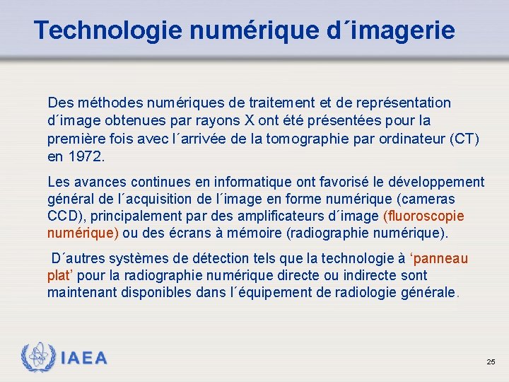 Technologie numérique d´imagerie Des méthodes numériques de traitement et de représentation d´image obtenues par