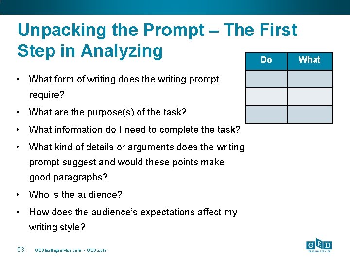 Unpacking the Prompt – The First Step in Analyzing Do What • What form