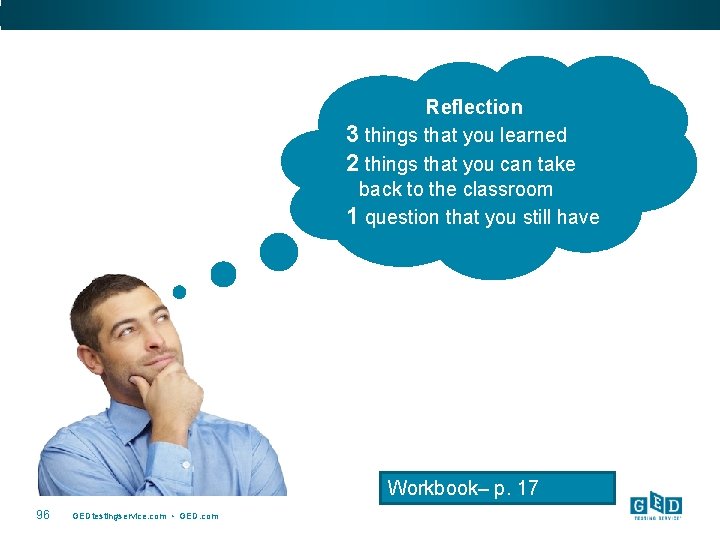 Reflection 3 things that you learned 2 things that you can take back to