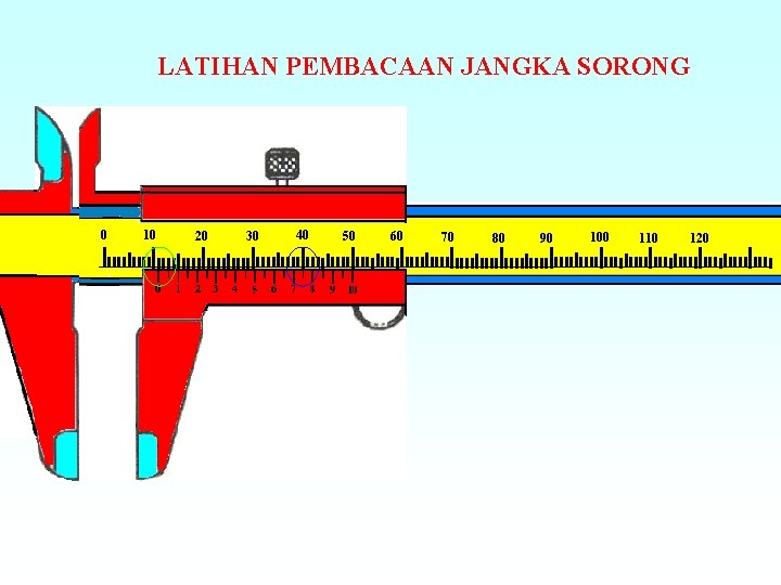 LATIHAN PEMBACAAN JANGKA SORONG 0 10 20 30 40 50 60 70 80 90