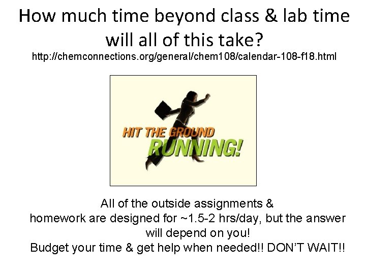 How much time beyond class & lab time will all of this take? http: