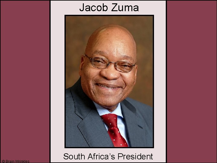 Jacob Zuma © Brain Wrinkles South Africa’s President 