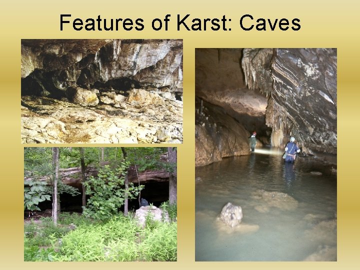 Features of Karst: Caves 