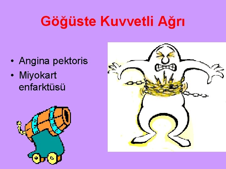 Göğüste Kuvvetli Ağrı • Angina pektoris • Miyokart enfarktüsü 