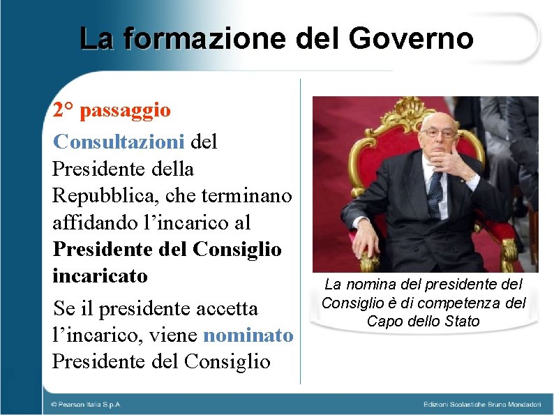 La formazione del Governo 2° passaggio Consultazioni del Presidente della Repubblica, che terminano affidando