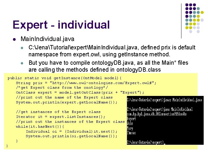 Expert - individual l Main. Individual. java l l C: JenaTutorialexpertMain. Individual. java, defined