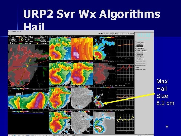 URP 2 Svr Wx Algorithms Hail Max Hail Size 8. 2 cm 38 
