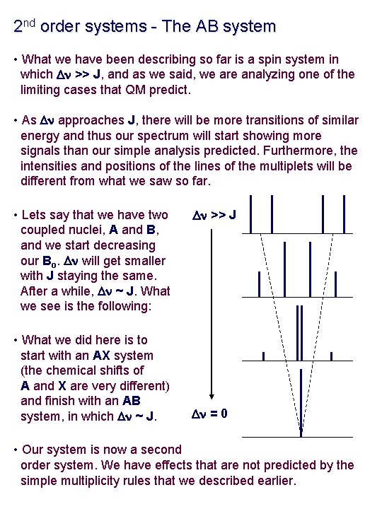 2 nd order systems - The AB system • What we have been describing