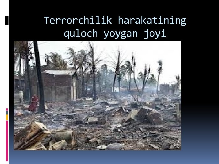 Terrorchilik harakatining quloch yoygan joyi 