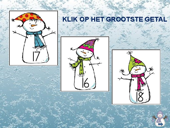 KLIK OP HET GROOTSTE GETAL 