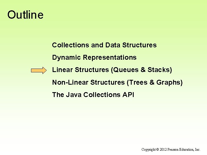 Outline Collections and Data Structures Dynamic Representations Linear Structures (Queues & Stacks) Non-Linear Structures