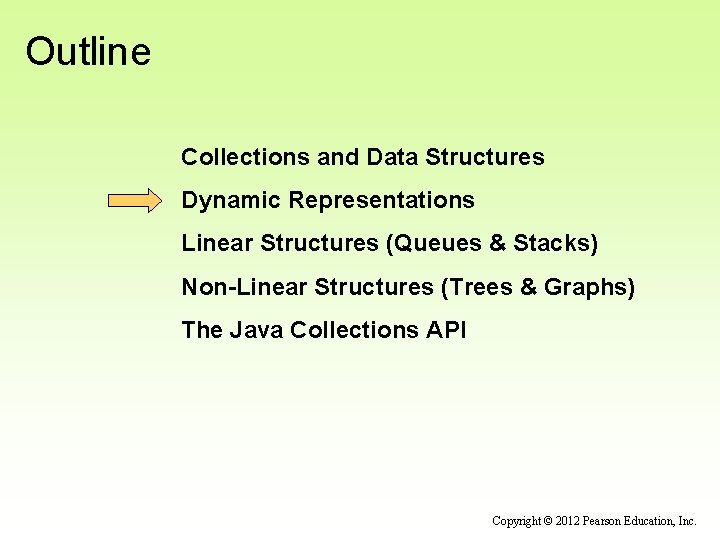 Outline Collections and Data Structures Dynamic Representations Linear Structures (Queues & Stacks) Non-Linear Structures