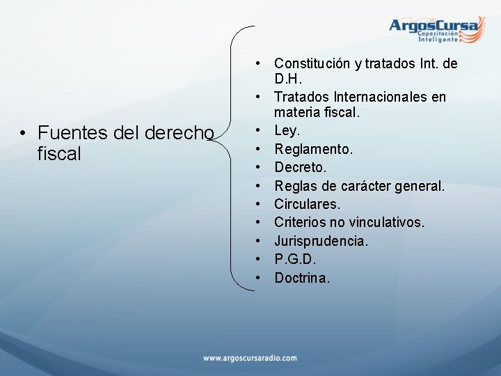  • Fuentes del derecho fiscal • Constitución y tratados Int. de D. H.