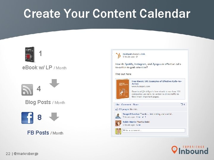 Create Your Content Calendar 1 e. Book w/ LP / Month 4 Blog Posts Create Your Content Calendar 1 e. Book w/ LP / Month 4 Blog Posts