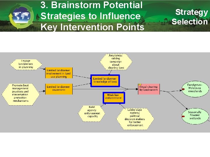 3. Brainstorm Potential Strategies to Influence Key Intervention Points Strategy Selection 