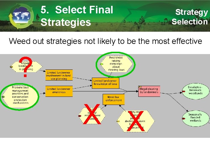 5. Select Final Strategies Strategy Selection Weed out strategies not likely to be the