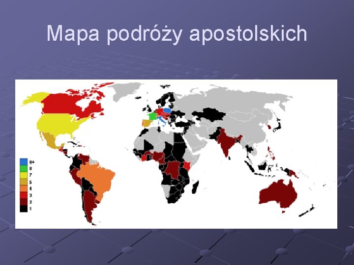 Mapa podróży apostolskich Mapa podróży apostolskich
