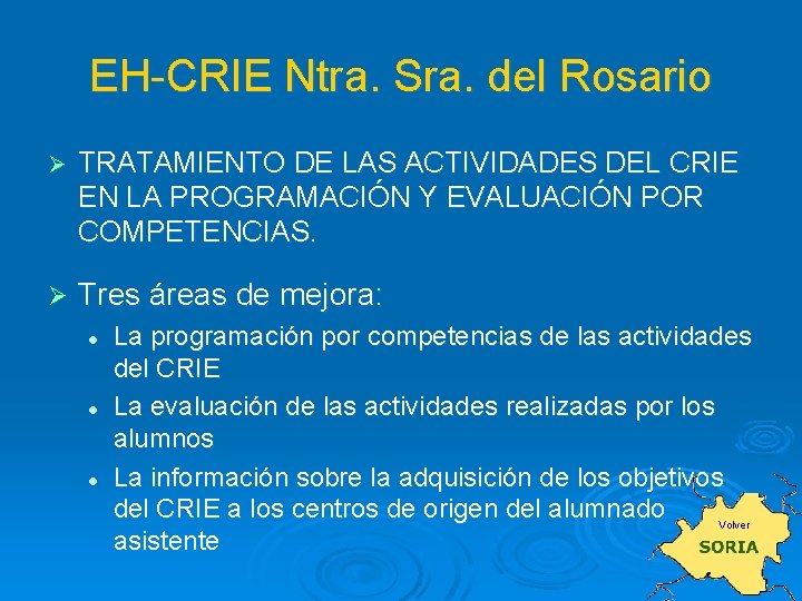 EH-CRIE Ntra. Sra. del Rosario Ø TRATAMIENTO DE LAS ACTIVIDADES DEL CRIE EN LA