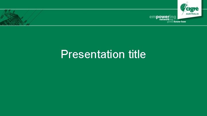 Presentation title 