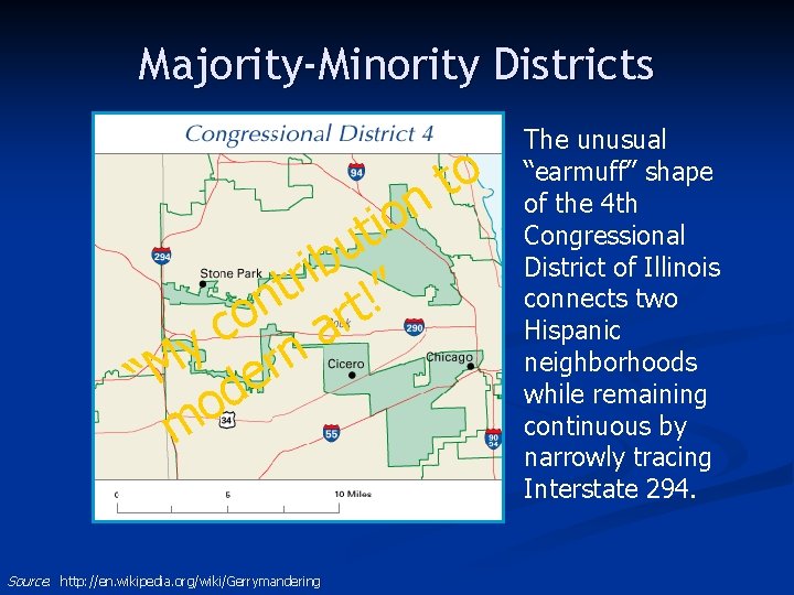 Majority-Minority Districts o t n o i t u b i r t t!”