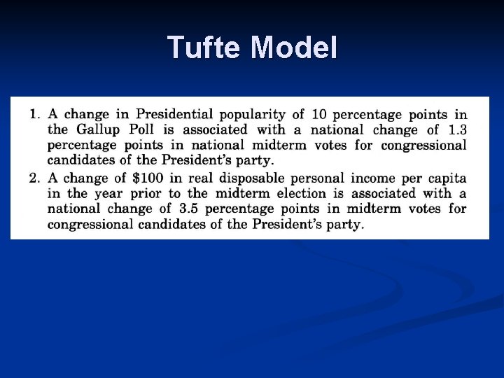 Tufte Model 