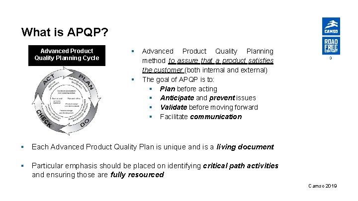 What is APQP? Advanced Product Quality Planning Cycle § § Advanced Product Quality Planning