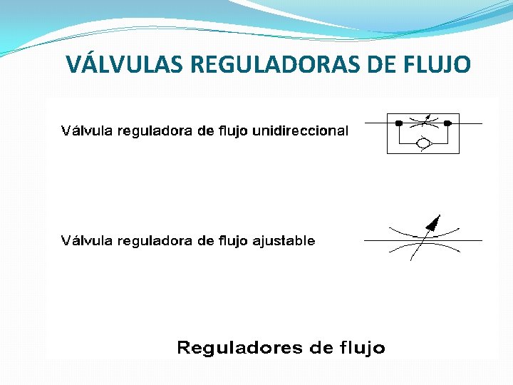 VÁLVULAS REGULADORAS DE FLUJO 