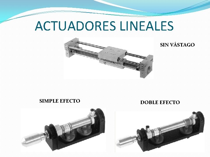 ACTUADORES LINEALES SIN VÁSTAGO SIMPLE EFECTO DOBLE EFECTO 