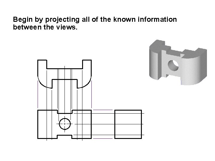 Begin by projecting all of the known information between the views. 